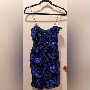 Zara Shimmering Midnight Blue Dress
